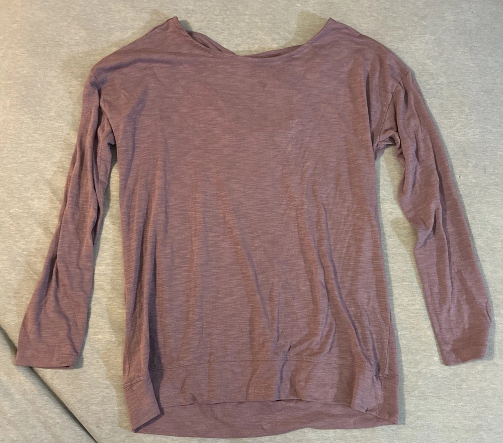 Gaiam Workout Activewear  Long Sleeve Dusty Plum Size M Yoga