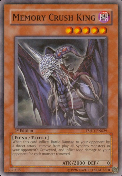 Memory Crush King TSHD-EN029 Common 1st Edition Near Mint Yugioh Card