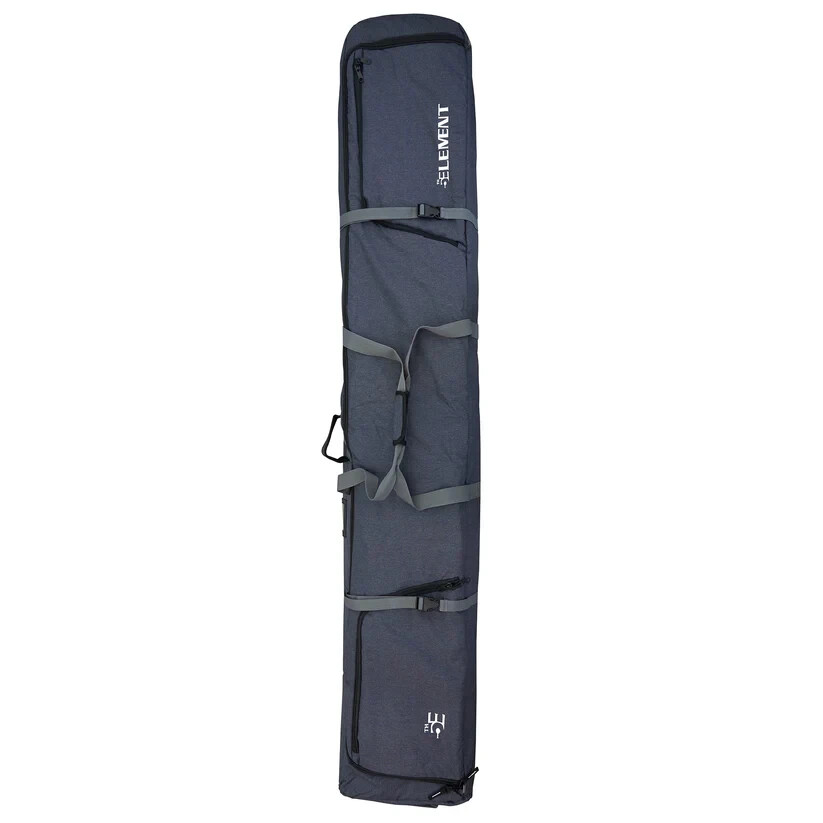 NEW $225 5th Element Bomber Double Ski Bag Padded 4 Travel + Wheels Denim Blue.-image