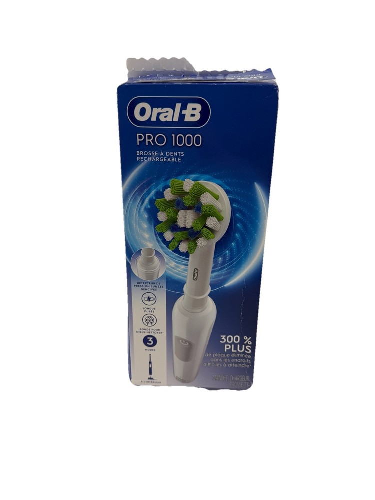 Oral-B Pro 1000 Rechargeable Electric Toothbrush Pressure Sensor Open Box