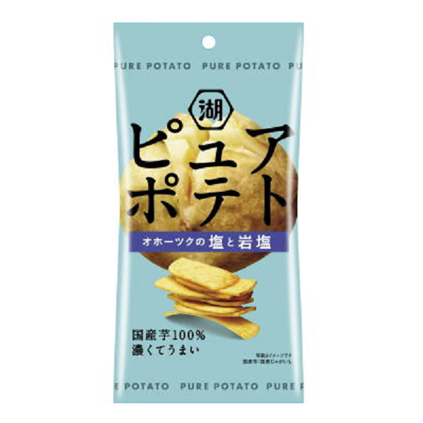 Japan Potato Snacks Koikeya Pure Potato Okhotsk Sea Salt & Rock Salt 32 g×6 bags