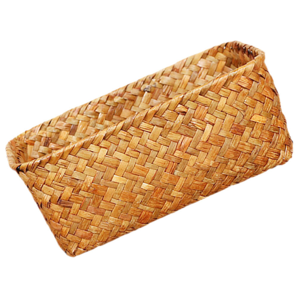 Decorative Basket Seagrass Woven Storage Bins with Lids Large