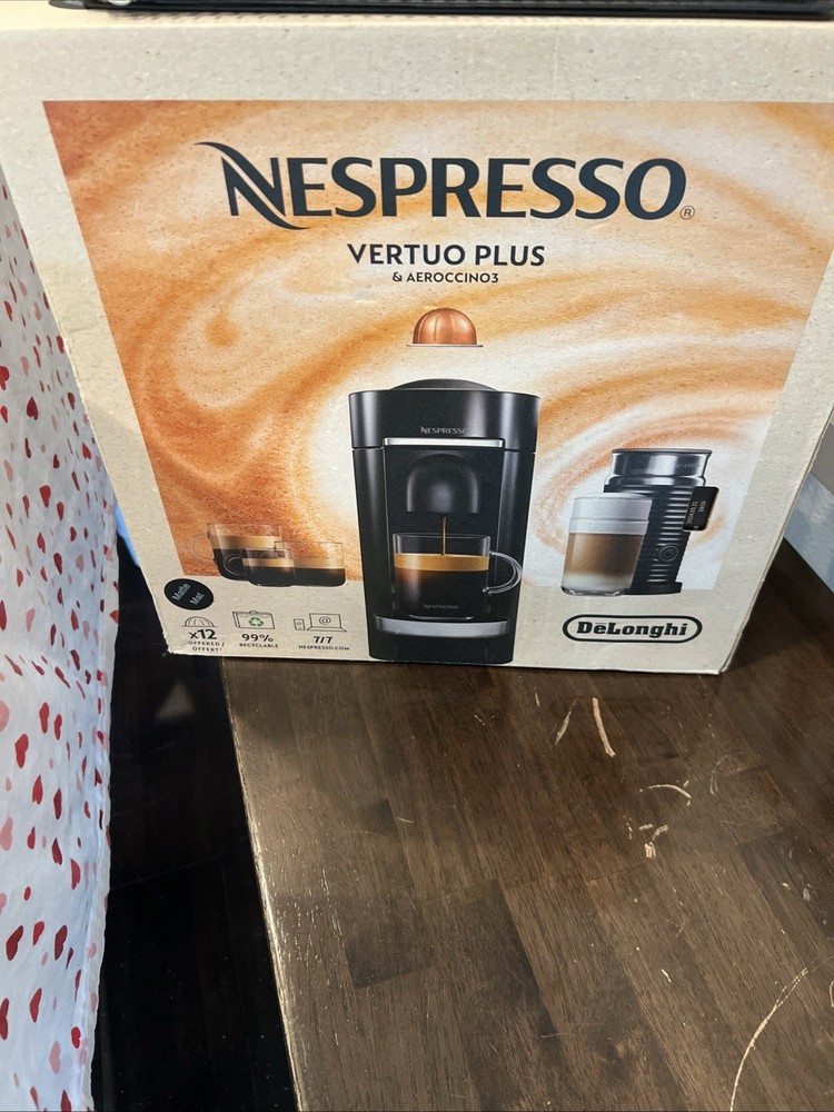 Nespresso Vertuo Plus And Aeroccino3 Deluxe Coffee & Espresso Maker - De'Longhi