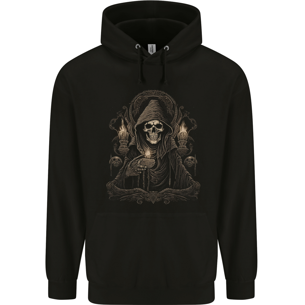 Gothic Grim Reaper Skull Heavy Metal Cotton Hoodie for Men