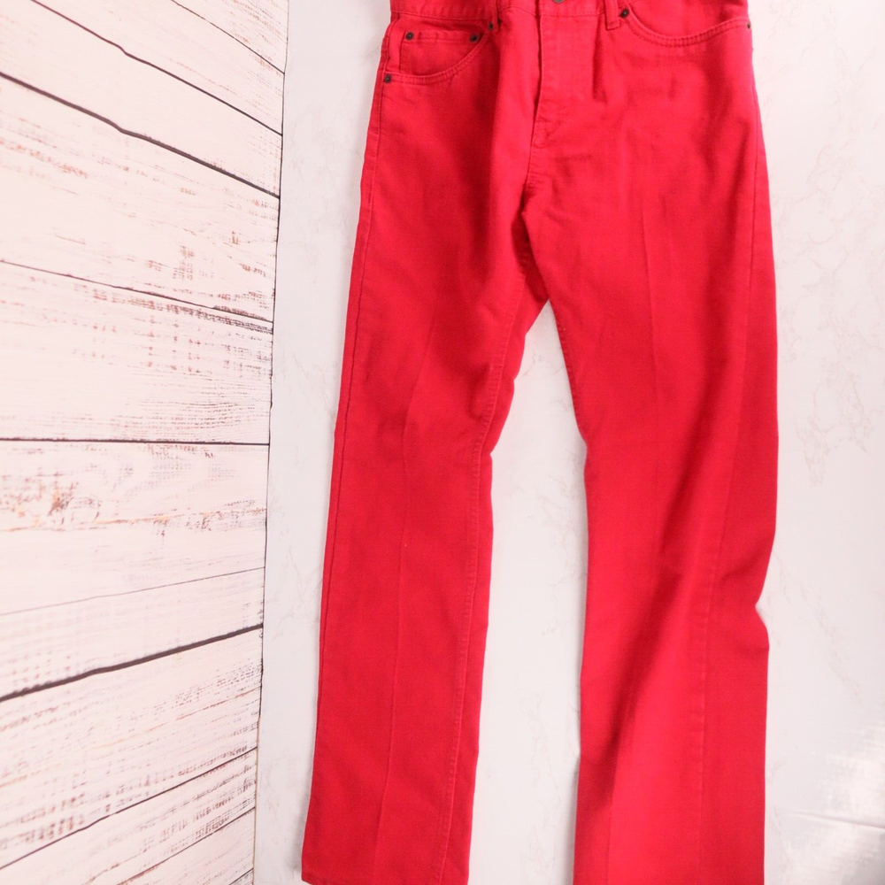 Levi's Jeans Boys Youth Size 20 Reg (30x30) Red 511 Slim Straight Stretch Denim
