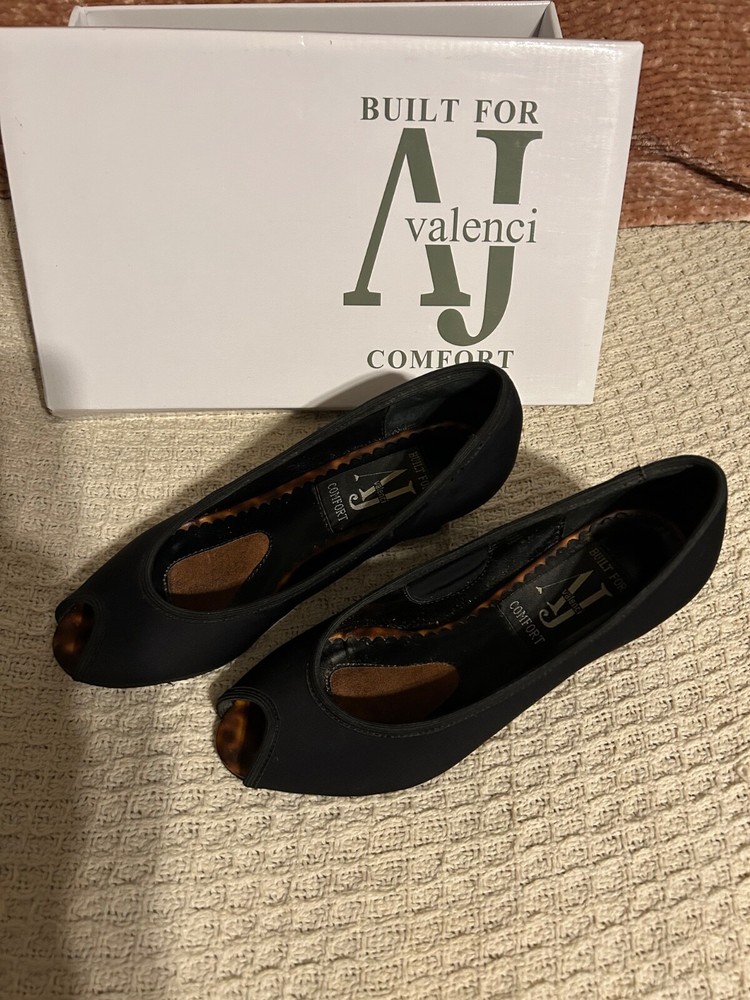 Black Cheetah Print Wedge Heels by J Valinvia