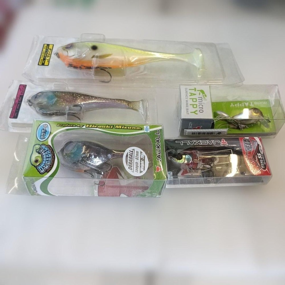 JACKALL Fishing Lure Set of 5 Hard Baits, Near Mint Condition