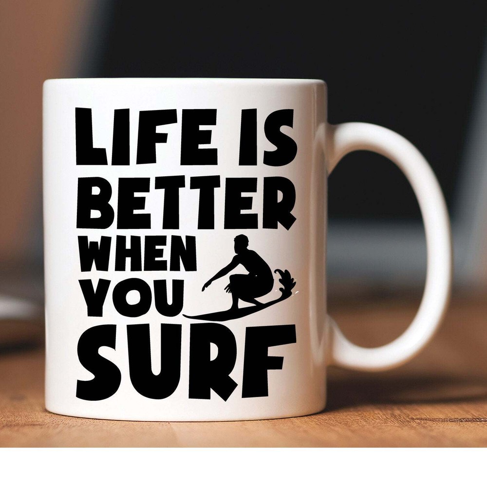 Surfing Mug Surf Mug Surfer Mug Surf Gift Surfing Coffee Mug Surf Gifts Surfing