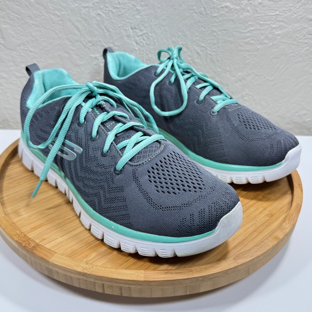 Skechers Womens Get Connected Memory Foam Sneakers Size 11 Comfort Athletic Shoes 12615