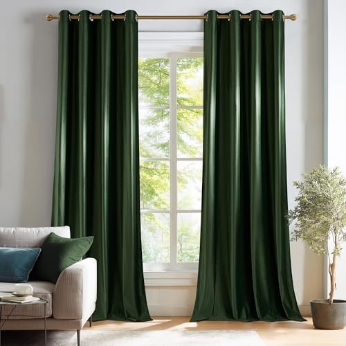 Velvet Curtains 90 Inch Long for Bedroom, 52