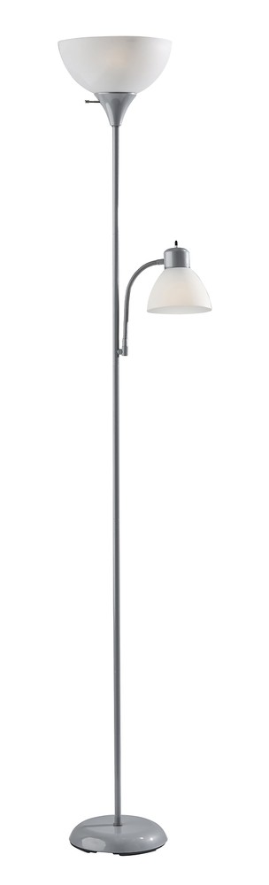 Mainstays 72‘’ Silver Combo Floor Lamp With Reading Lamp, Modern Design