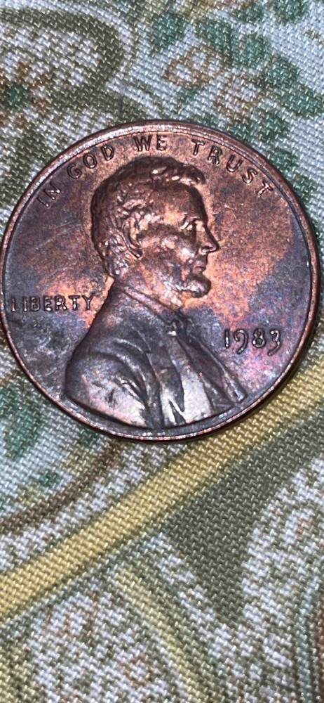 1983 Double Die Reverse Lincoln Memorial Penny Error Coin  