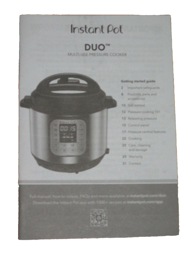 Instant Pot® DUO Getting Started Guide