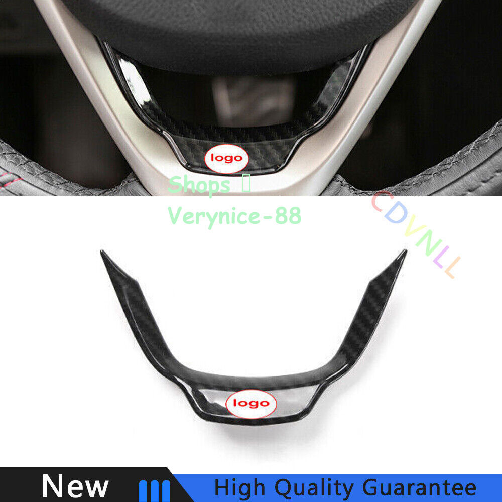 Fit For Jeep Cherokee 2014-2020 Carbon Fiber Car Steering Wheel Panel Cover Trim