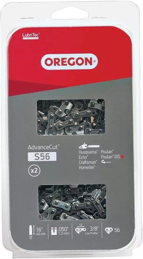 Oregon S56 16-Inch AdvanceCut Chainsaw Chain 2-Pack for Husqvarna Fast Free Shipping