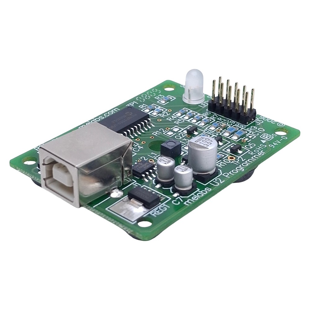 Melabs U2 Programmer Board USB Type B 10-Pin Header, Compatible Windows 7/10/11
