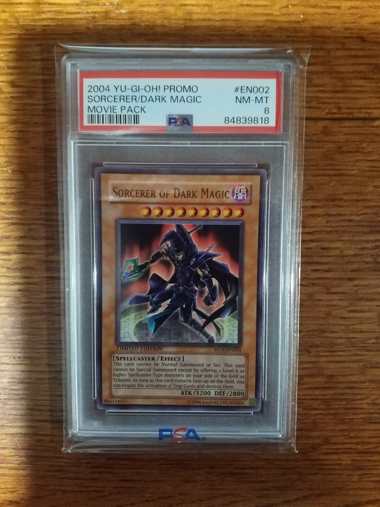 2004 Yu-Gi-Oh Movie Pack PSA 8 Sorcerer of Dark Magic MOV-EN002  