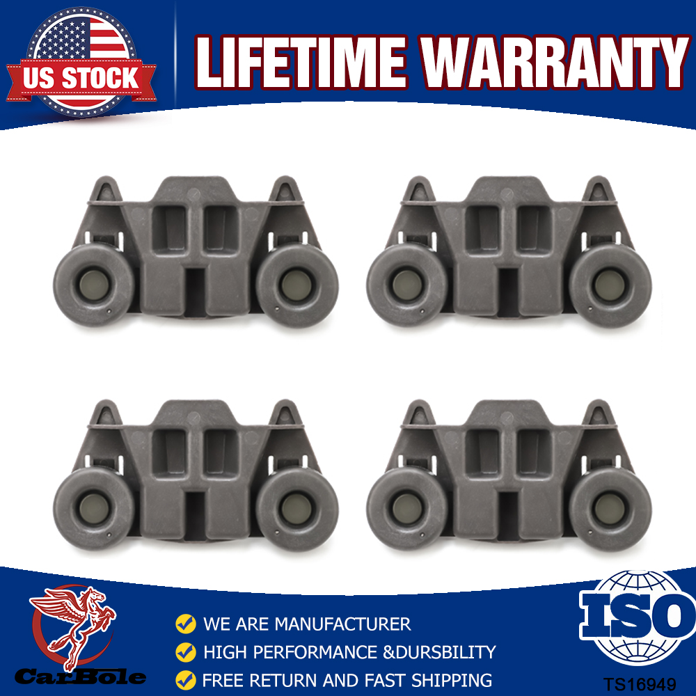 4PCS Lower Rack Dishwasher Wheels Compatible with KitchenAid Kenmore Whirlpool W10195416