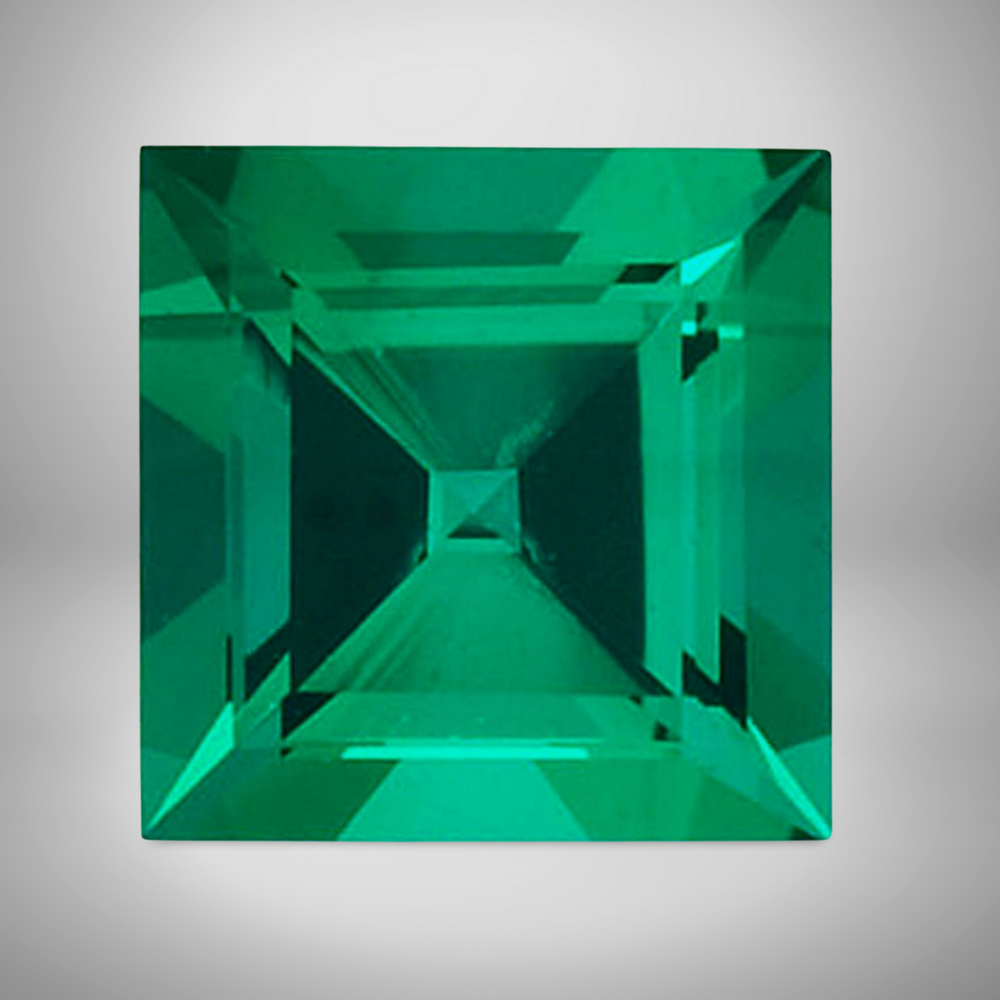 Emerald Square Cut Gemstone 4.50 Carats 11mm Lustrous Precious Jewelry Gem