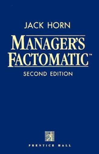 Manager's Factomatic Second Edition by Jack Horn – New Leather Bound Copy  