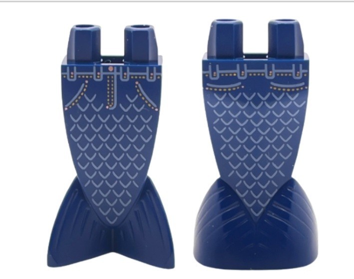 LEGO BAM Mermaid Tail with Denim Jeans and Zipper Pocket for Merman Unisex Pants