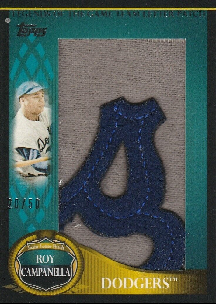 2009 Topps Updates Legends Roy Campanella Team Letter Patch #RC 50