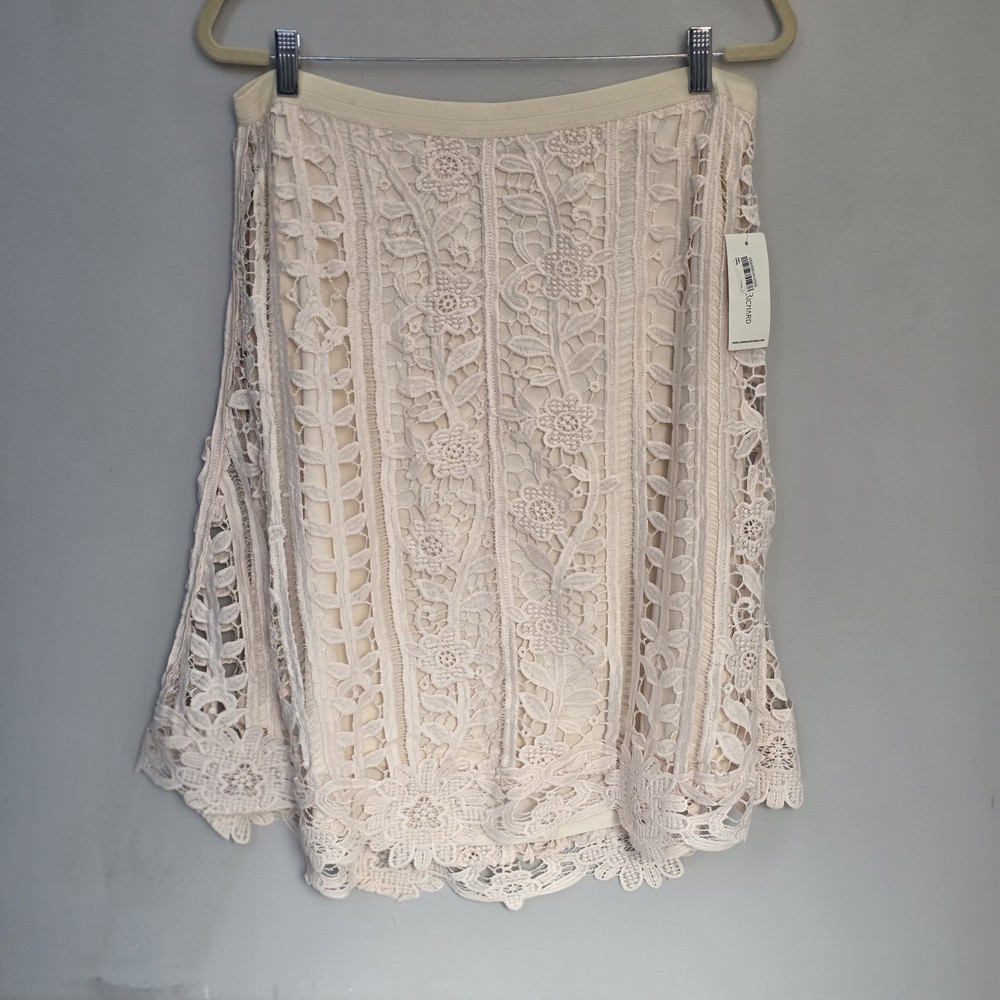 John Paul Richard Women's Natural Lacy Garden Skirt. Size L