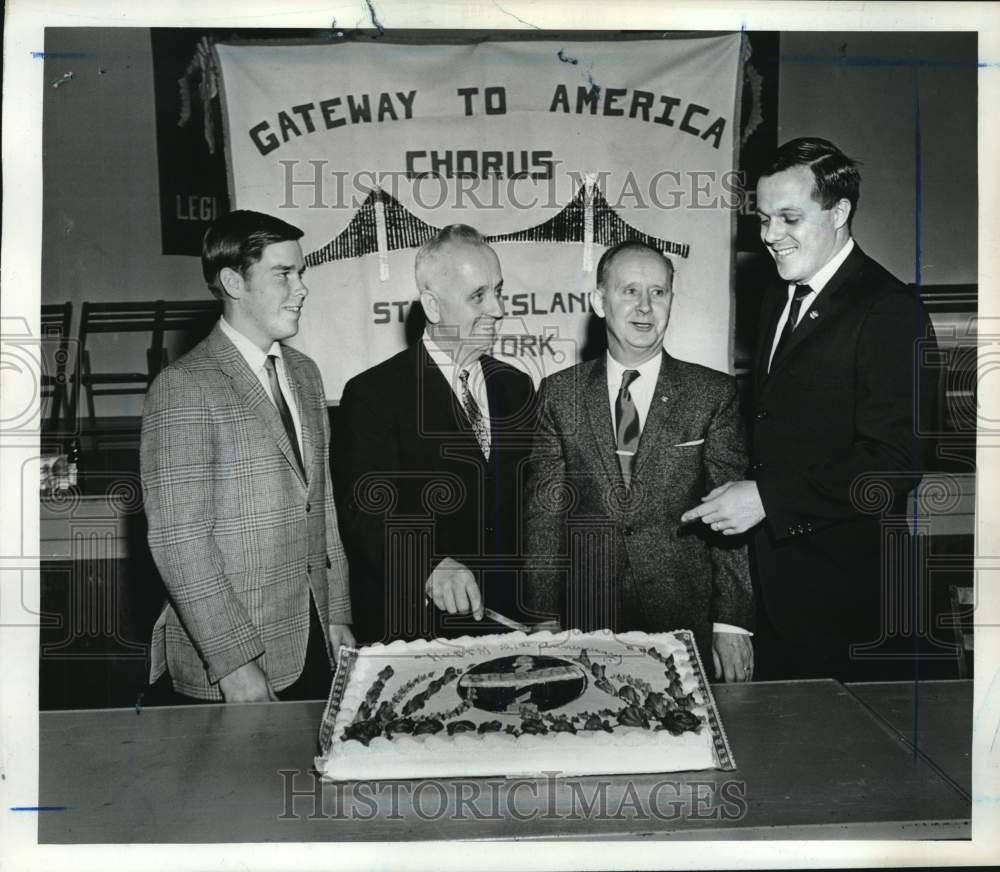 1969 Press Photo Barber Shop Quartet Society Members Celebrate Anniversary