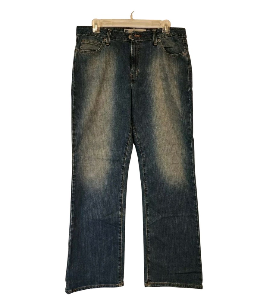Vintage Y2K Gap Bootcut Jean Mid Rise Womens Sz 14 Regular Dark Wash