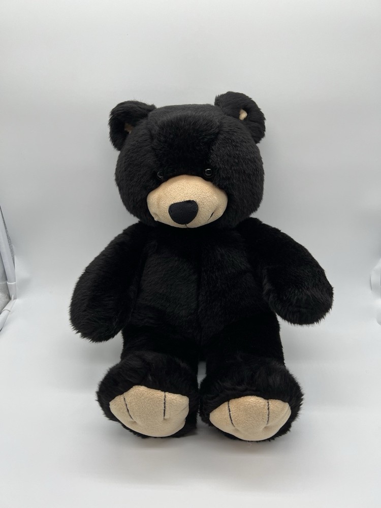 Build A Bear Plush Dimples Teddy Black Tan Retired Stuffed Animal Toy 16”