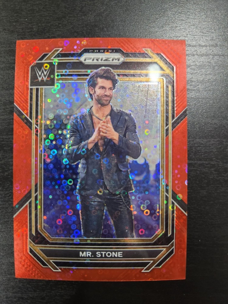 2023 Panini Prizm WWE Red Prizm #140 Mr. Stone RC /99