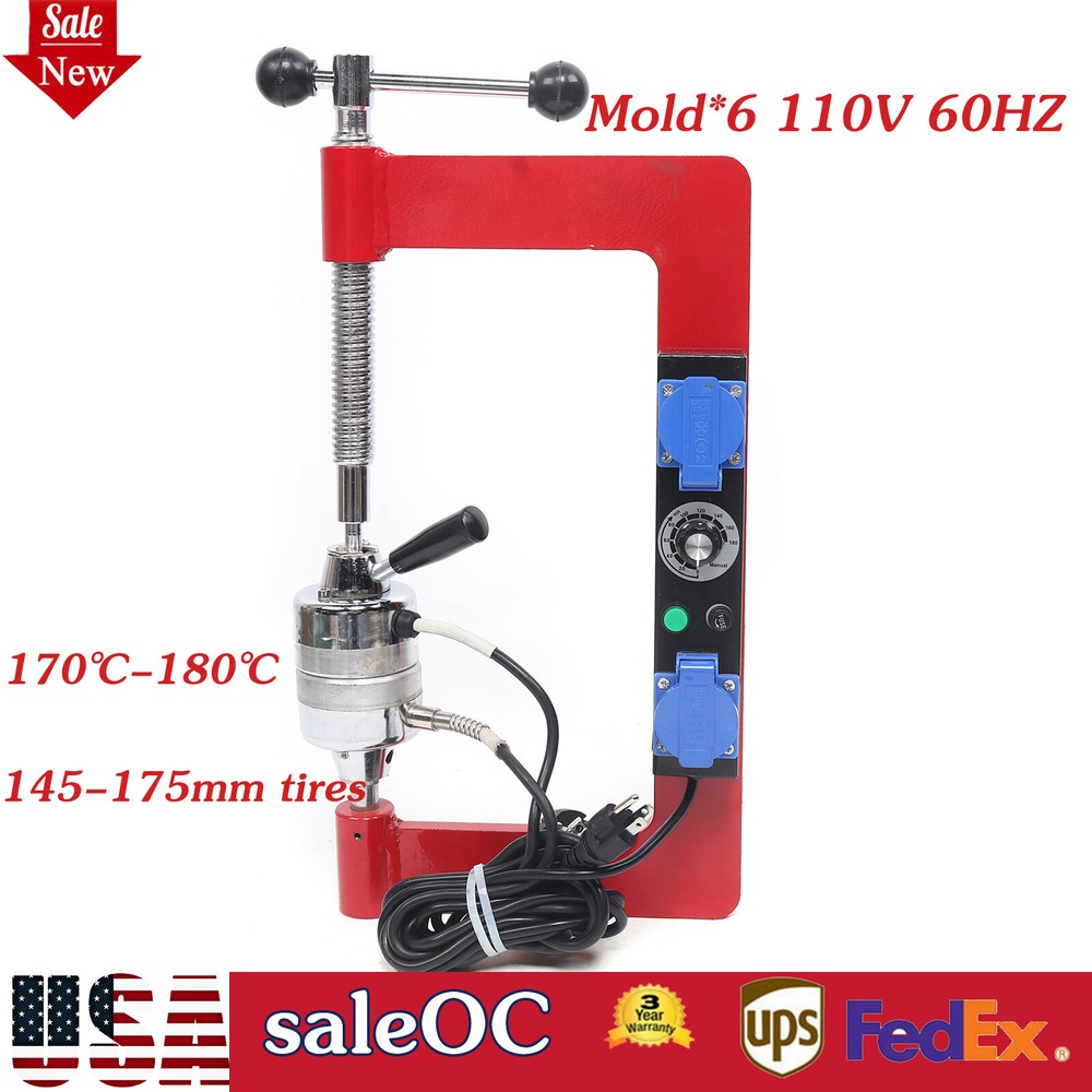 Tire Patch Repair Kit with 6 Mold Hot Vulcanizing Machine for Cars