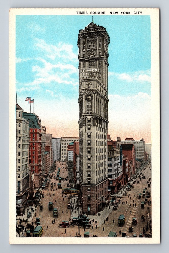 New York City NY, Times Square, Souvenir, Vintage Postcard