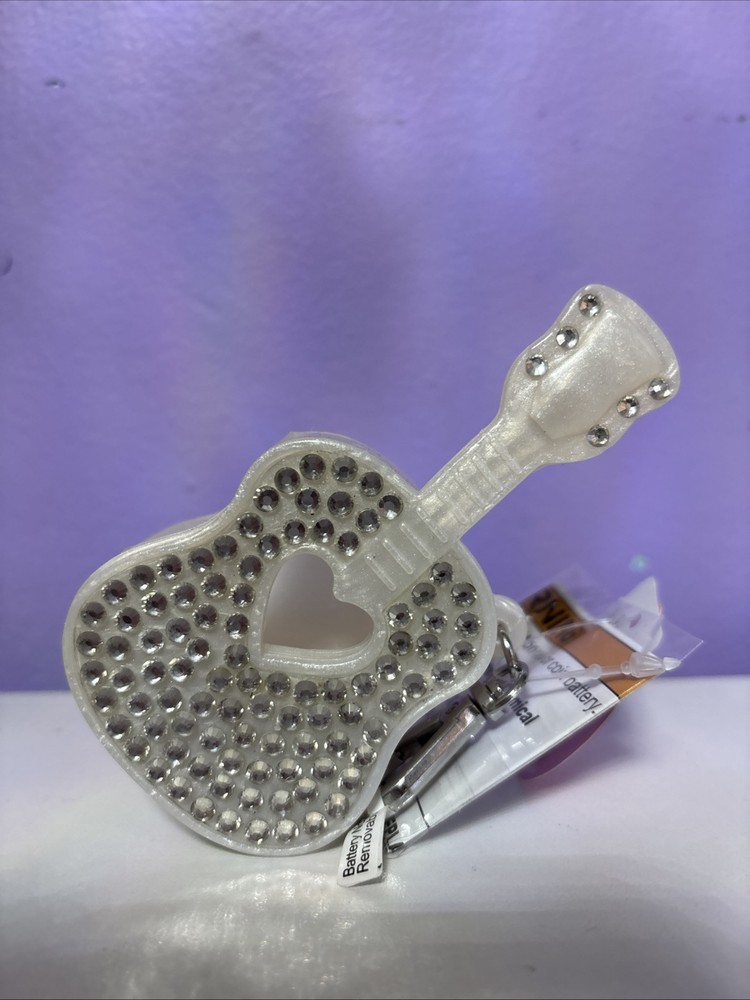 Bath Body Works Pocketbac Hand Sanitizer Gel Holder Guitar Rhinestones Sound