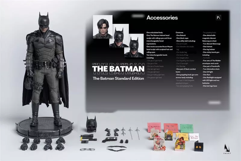 1:6 InArt The Batman Scale Battle Suit Standard Edition Sculpted Hair