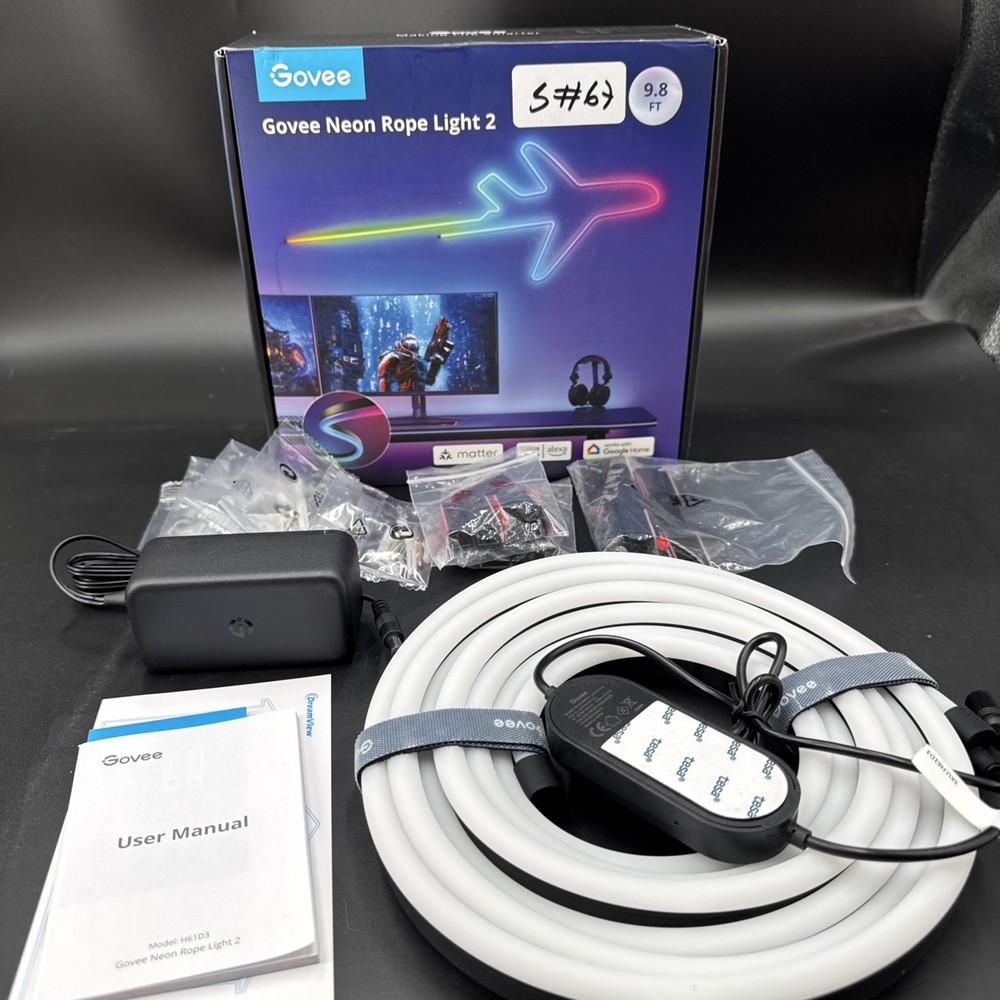 RGBIC Neon Smart LED Rope Light 9.8ft Works with Alexa Google Assistant