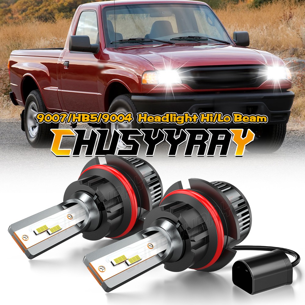 For Mazda B2300 B3000 B4000 1994-2008 2x LED Headlight High/Low Beam Bulbs 6000K