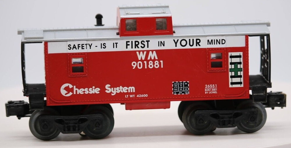 Lionel O Scale Chessie System #26551 Lighted Safety Caboose 1:48 Gauge