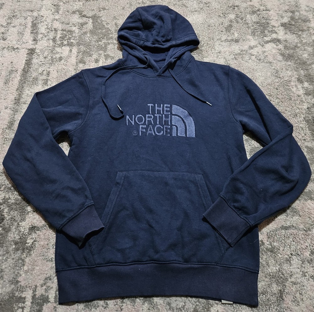 The North Face Mens Hoodie Navy - Size S Embroidered Logo