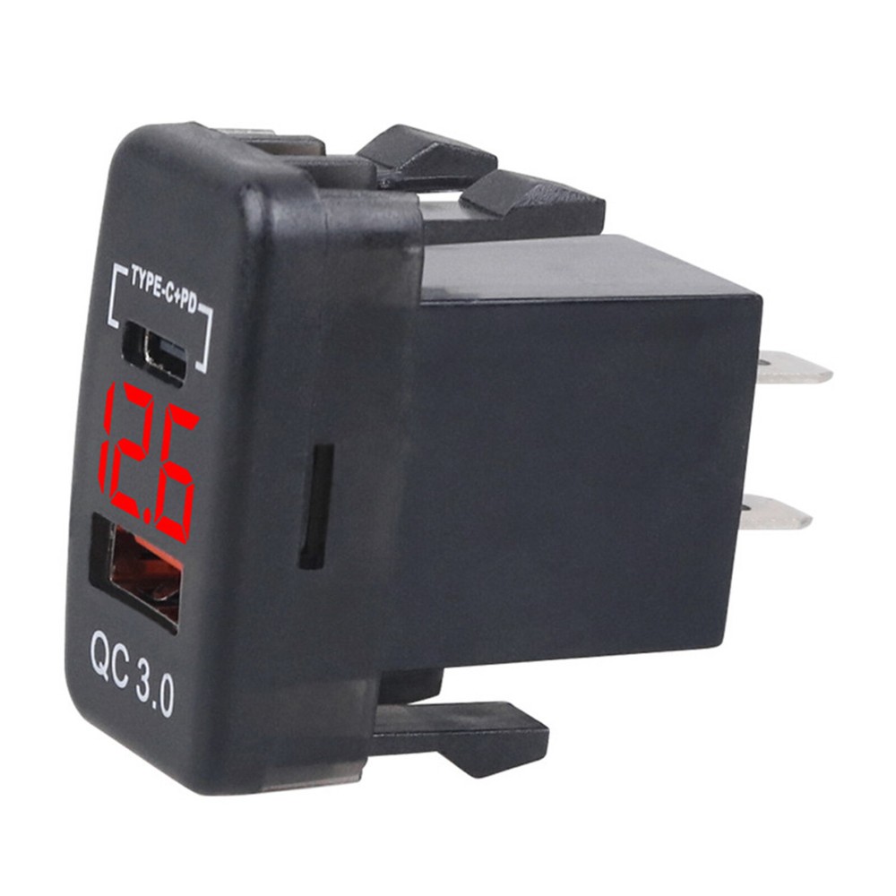 USB C PD QC 3.0 Fast Car Charger 12-24V LED Power Adapter For Toyota