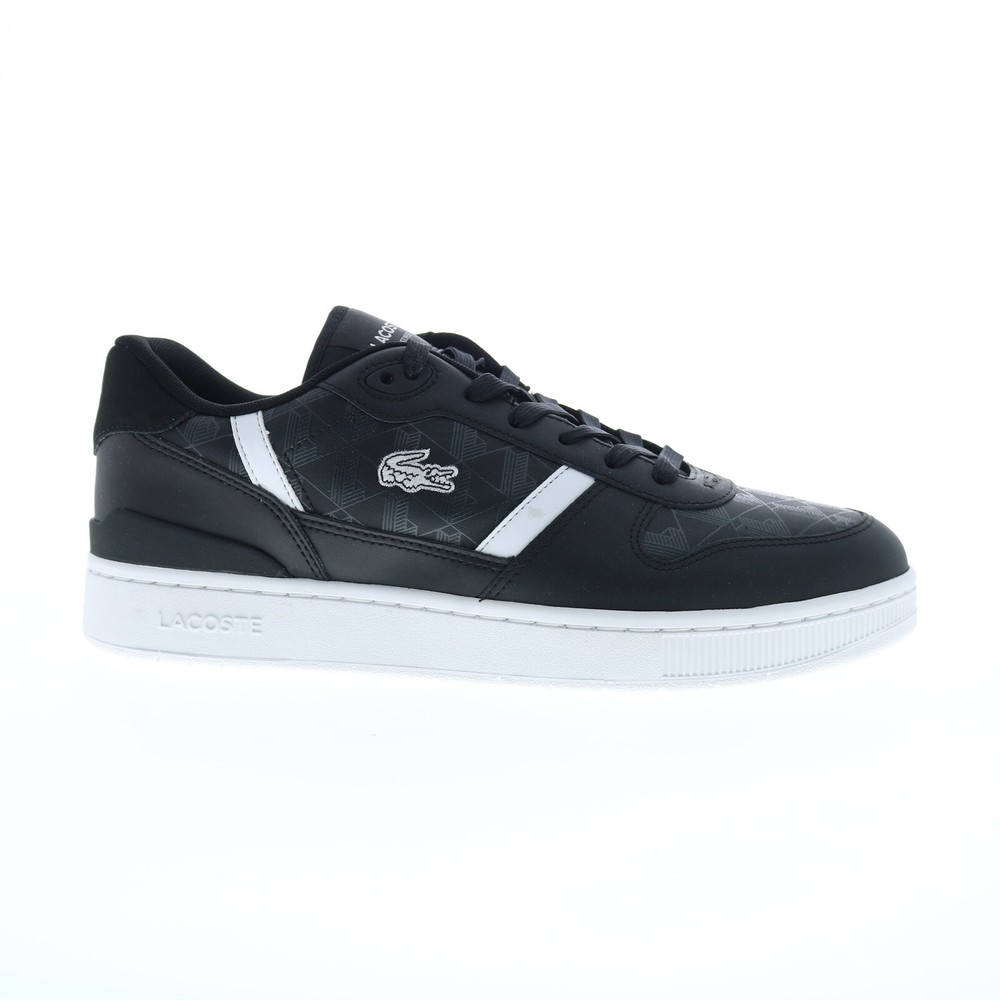 Lacoste T-Clip Set 224 1 SMA Mens Black Leather Lifestyle Sneakers Shoes 10