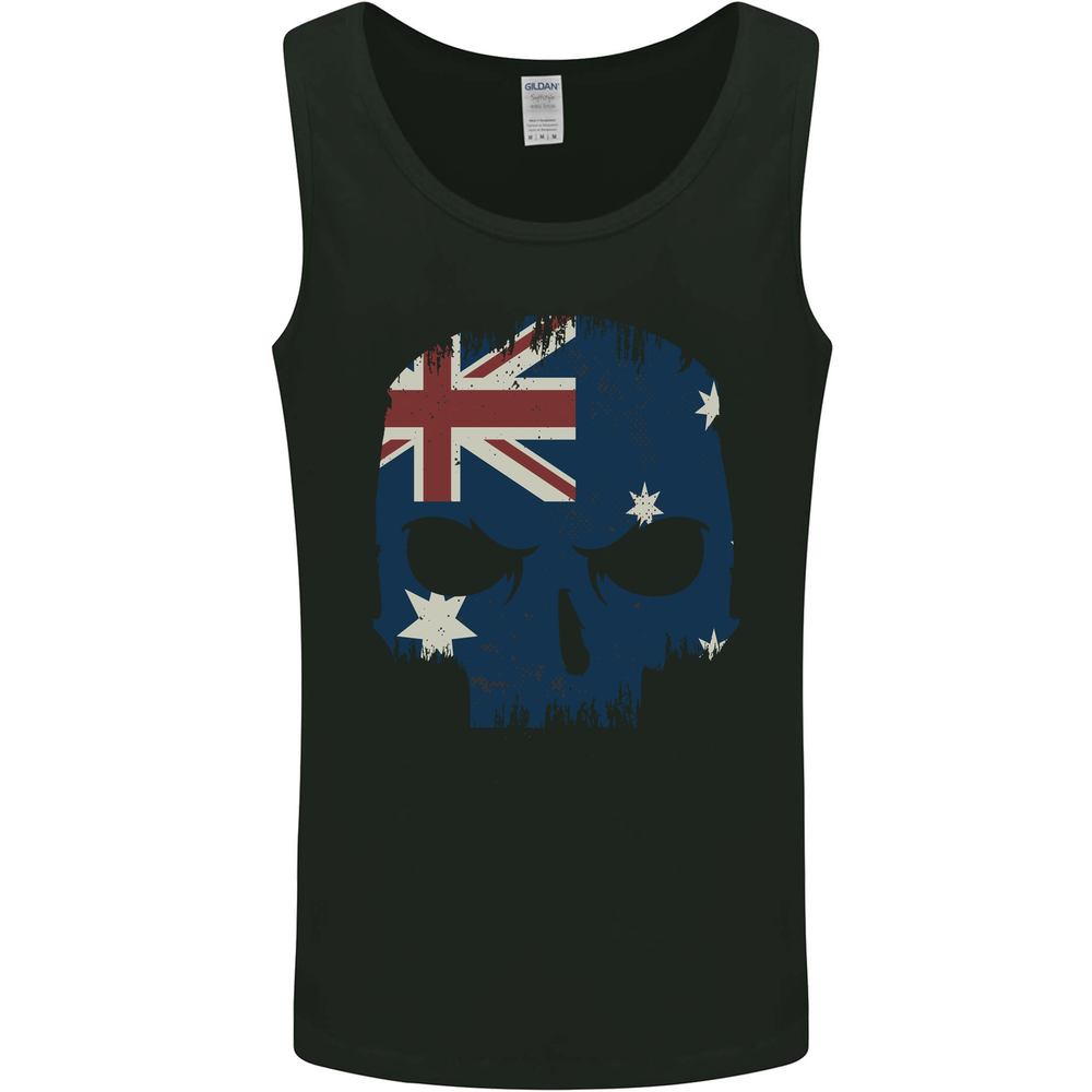 Australian Skull Australia Gym Biker Flag Mens Vest Tank Top