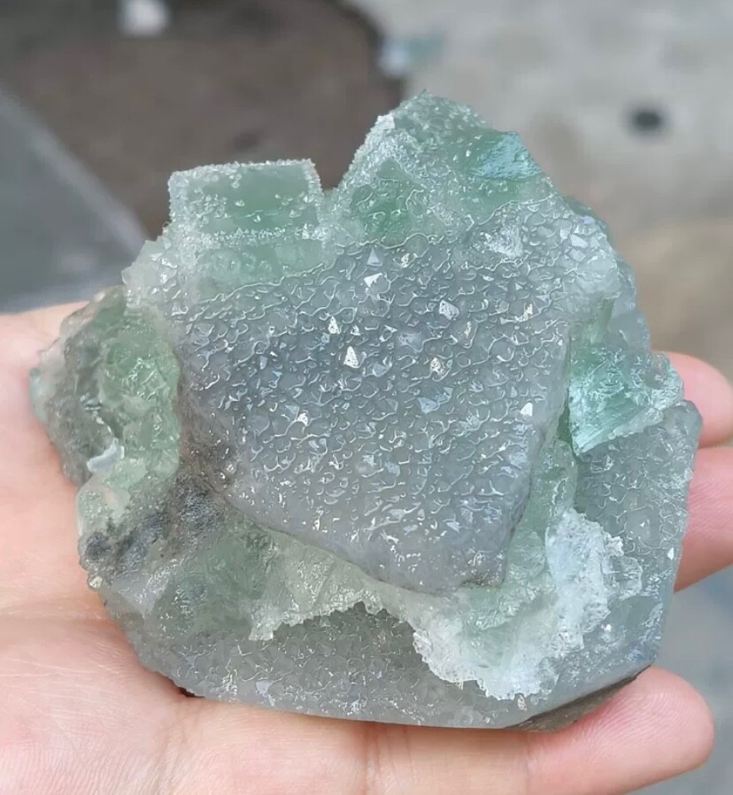 Natural green cubic fluorite specimen from Fujian, China 6.2x8x4.4cm