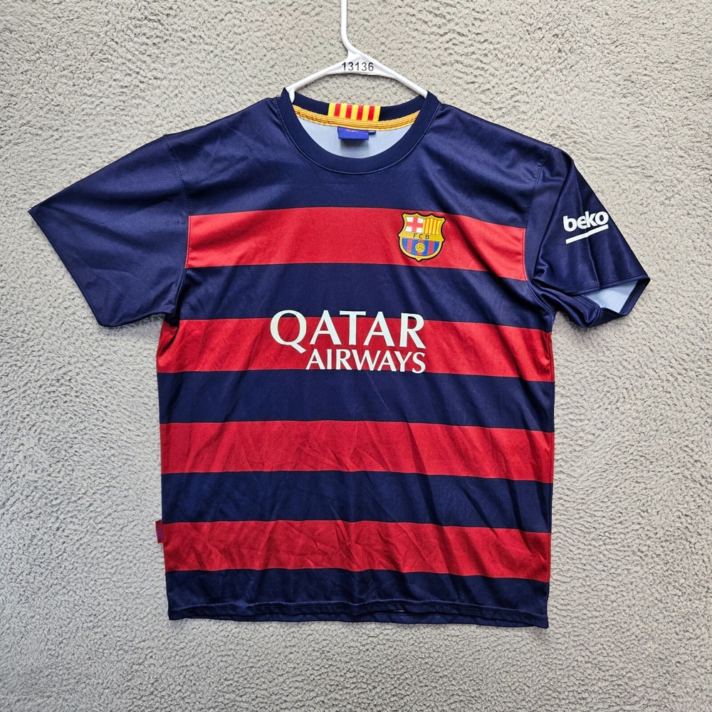 Camiseta de fútbol FCB Barcelona Gerard Piqué #3 para hombre XL azul rojo rayas