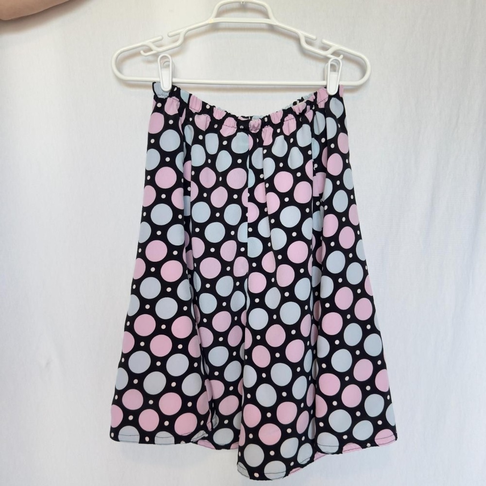 Vintage Midi Skirt \ 80s Retro Polka Dot Midi Skirt \ Hairspray Skirt