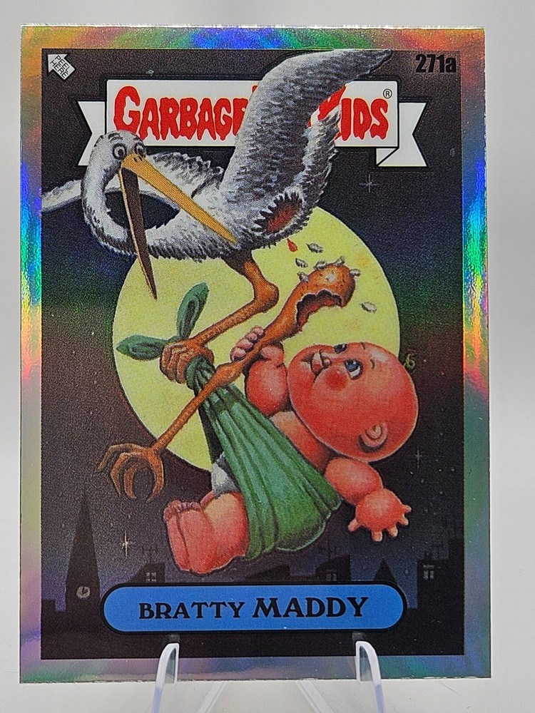 2024 Topps Chrome Garbage Pail Kids Series 7 Refractor #271a Bratty Maddy GPK Card