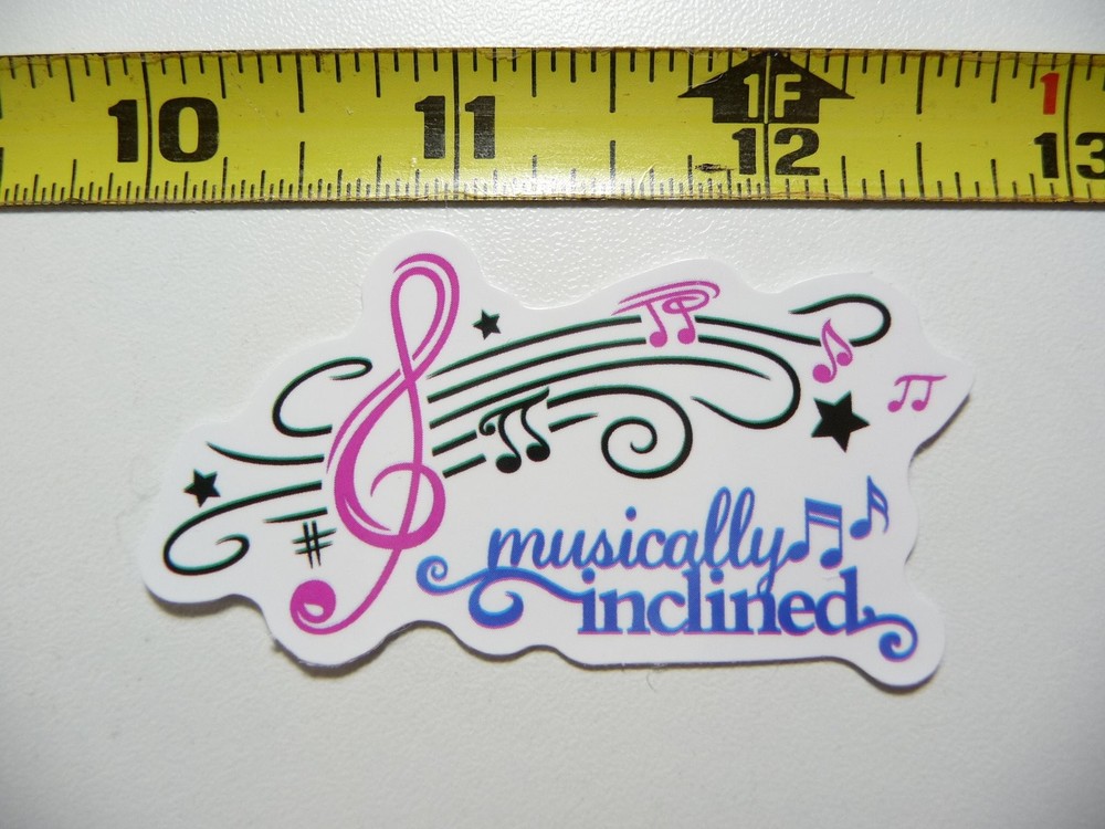 Musically Inclined Notes Sticker Decal for Music Fans and Scrapbooking
