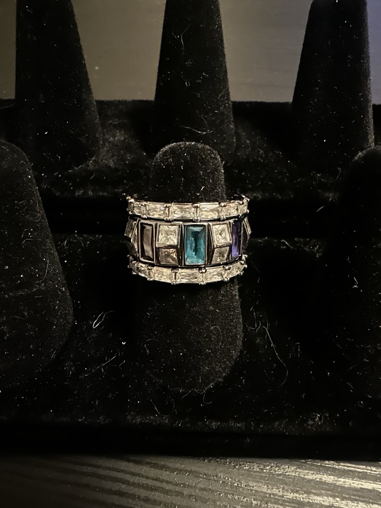 Bomb Party Lunar Tides Sirens Collection Ring Hematite Plating Size 6