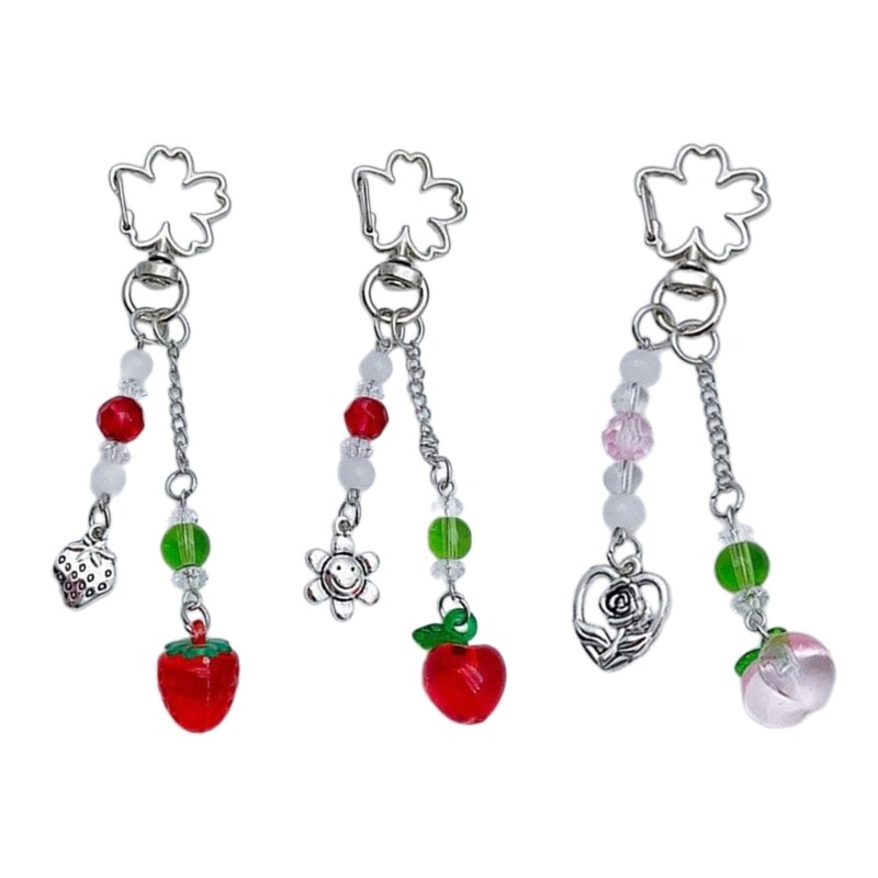 Strawberry Peach Charm Phone & Keychain Strap