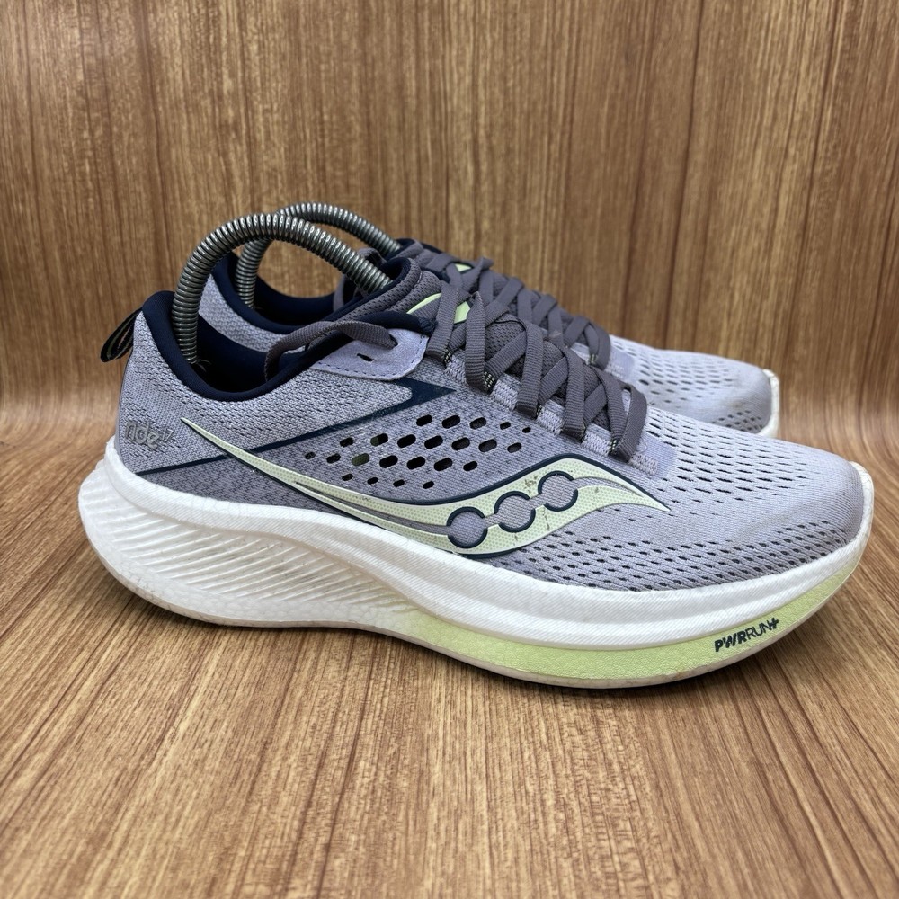 Saucony Women's Ride 17 [S10925-110] Running Shoes Gray Green Blue Size 9